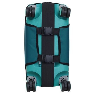 Protective cover for a small suitcase made of neoprene S 8003-38 Dark turquoise